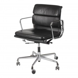 Charles Eames Office chair EA 217 fully upholstered in black